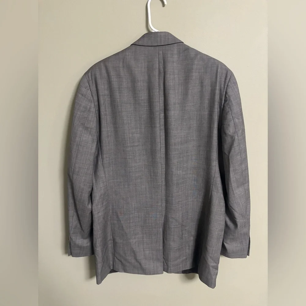 Lauren Ralph Lauren Mens Gray 2-Button Lined Lightweight Wool Blazer Size 40L